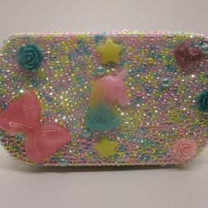 Multi Color Bling Unicorn Theme Trinket Box